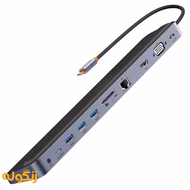 هاب 11 پورت USB-C بیسوس مدل WKSX030013 - زنگوله