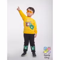 بلوز و شلوار پسرانه برند کندو  مناسب پاییز  در دو رنگ زرد و نارنجی و سایز 2تا5 سال