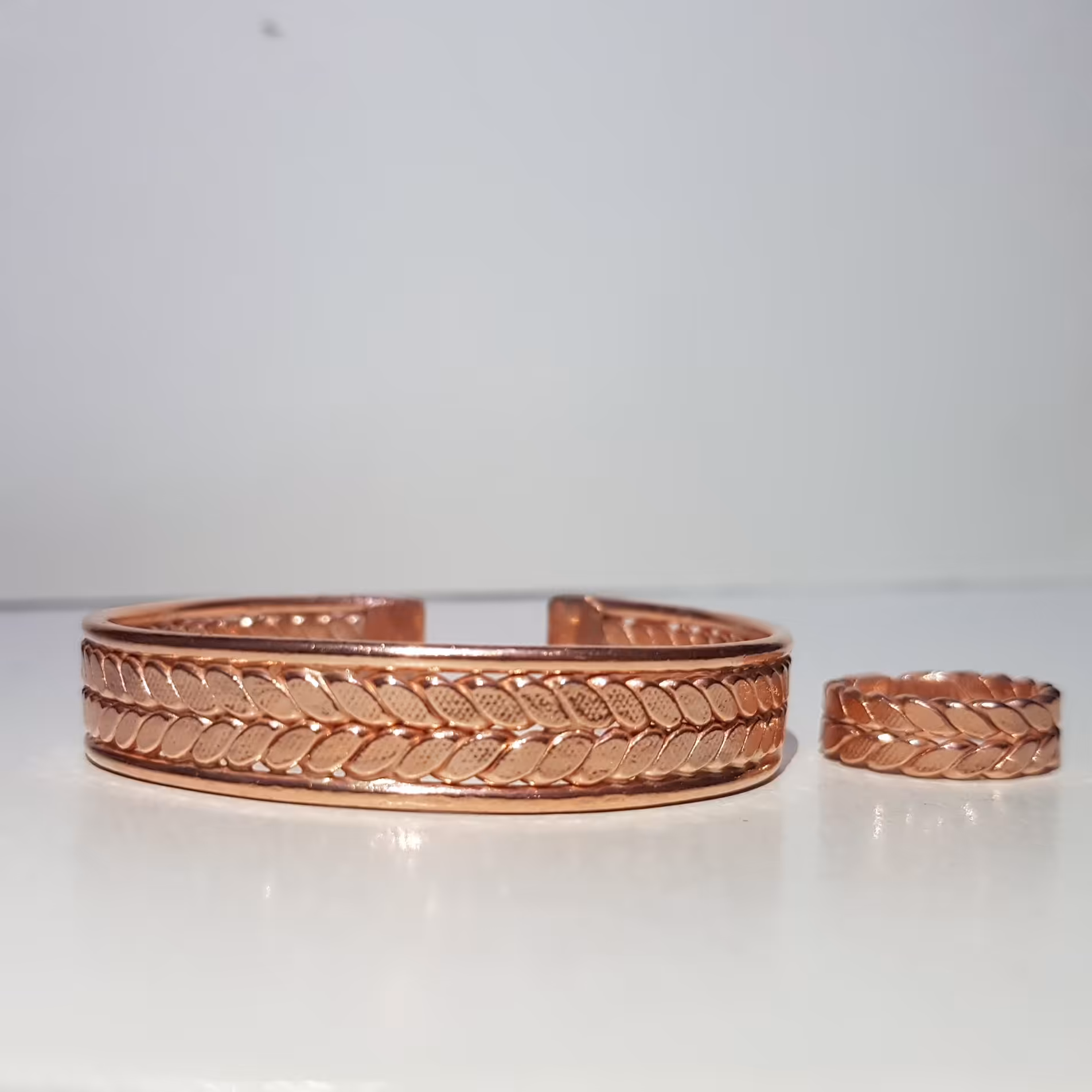 نیم ست گندمی پهن آج دار