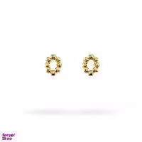گوشواره طلا 18 عیار زنانه مدوپد طرح امیریان کد AM10077