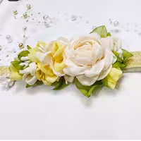 هدبند با گل پارچه ای