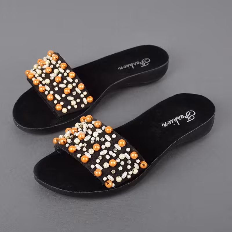 دمپایی نیکتا LP-938-8 کد 2261 نگین طلایی  