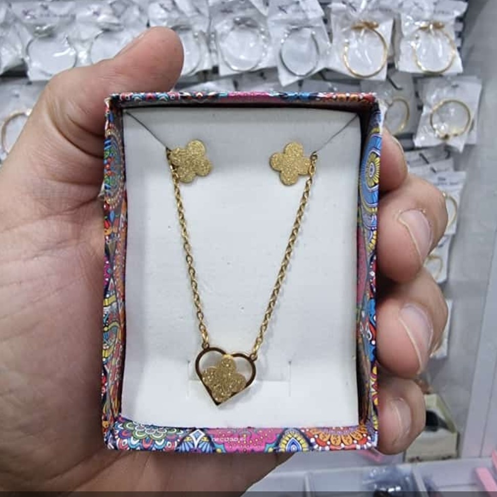 نیم ست قلب رنگ ثابت