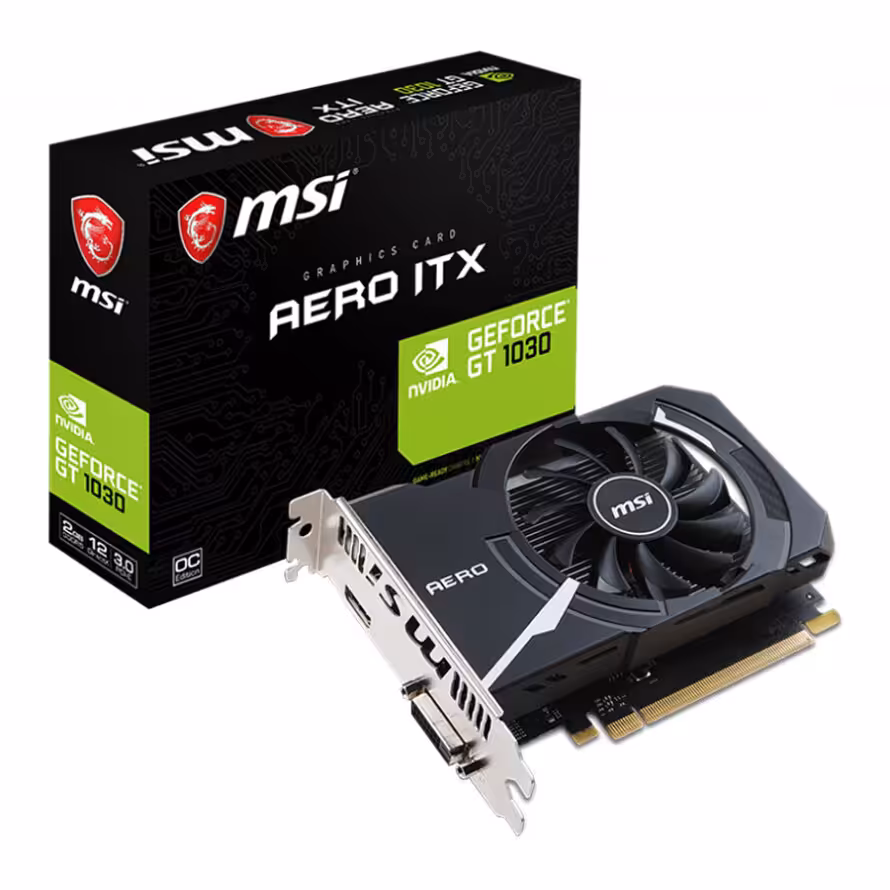 کارت گرافیک ام اس آی GT 1030 AERO ITX 2G OC
