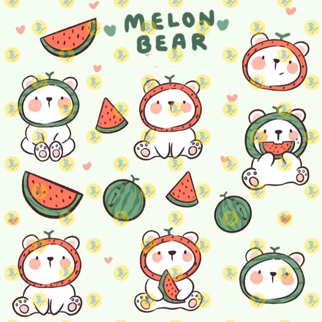 مگا پک کامل استیکر های خرسی