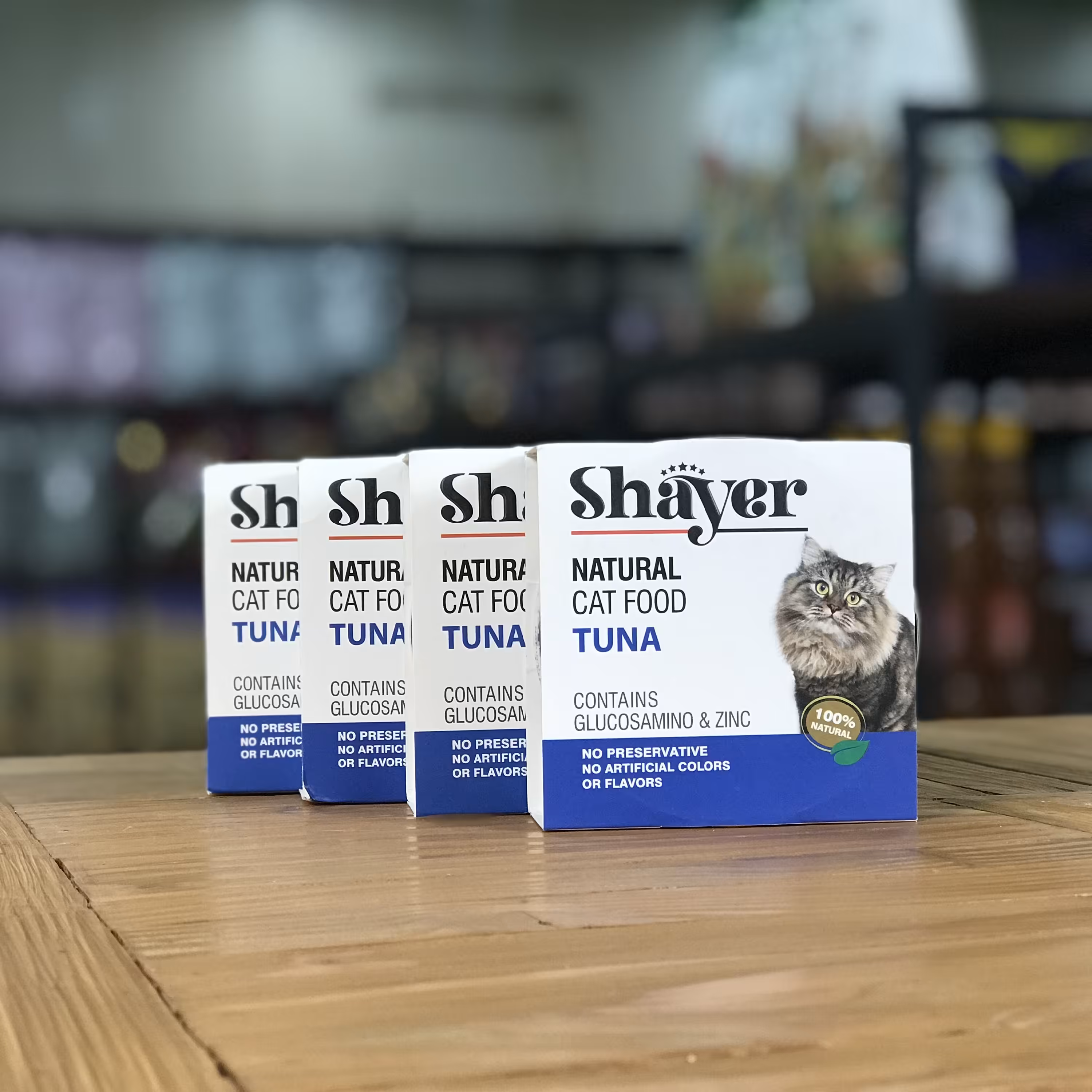 غذای گربه کنسرو برند شایر مدل Natural- طعم ماهی تن 110 گرمی (پس کرایه)