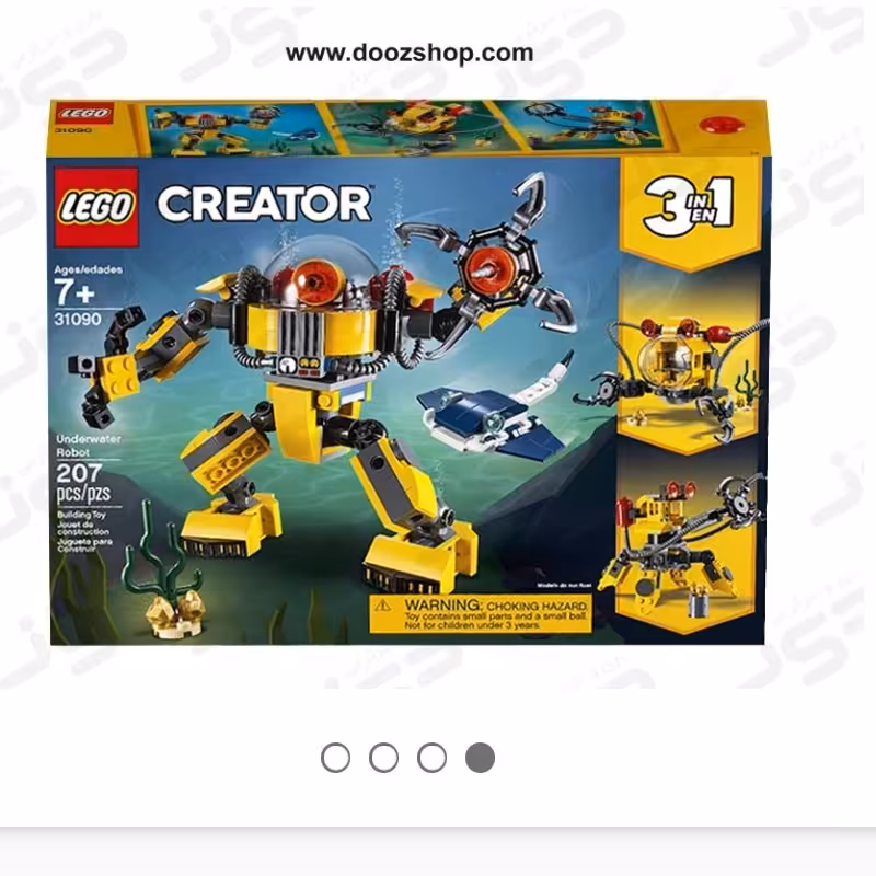 ست لگو سری کریتور طرح ربات زیر دریایی کد 31090

Lego Creator 3-in-1 Underwater Robot 31090

