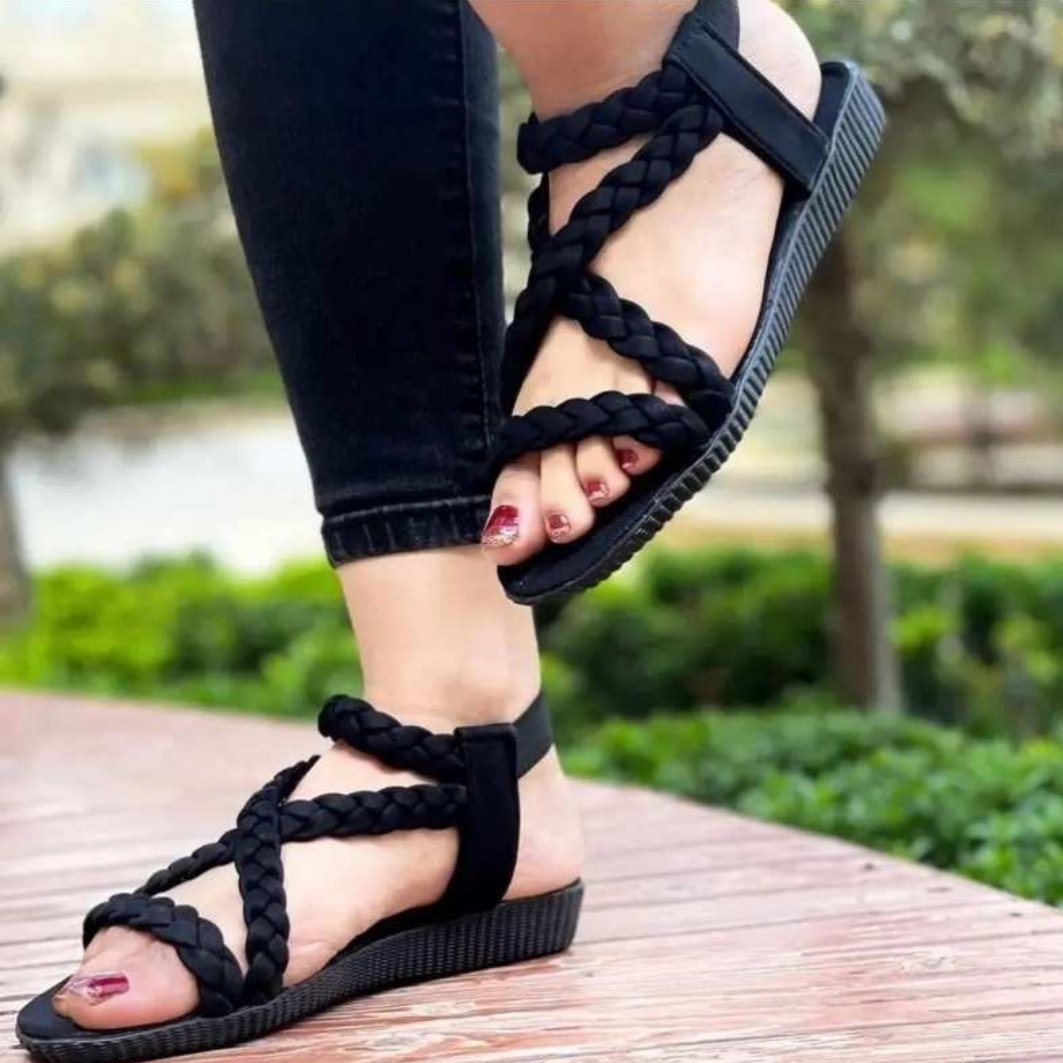 صندل زنانه و دخترانه مدل بافتی