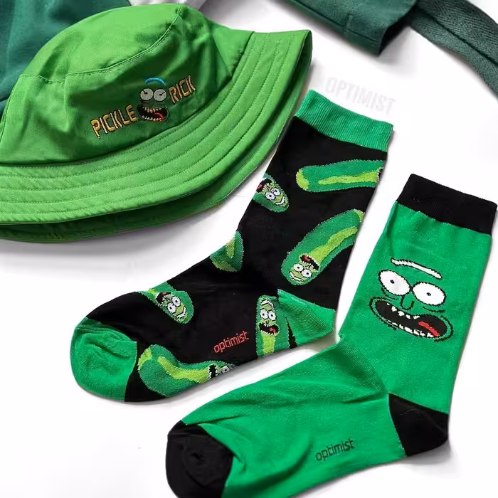 ست کلاه باکت و جوراب ساقدار ریک و مورتی فری سایز