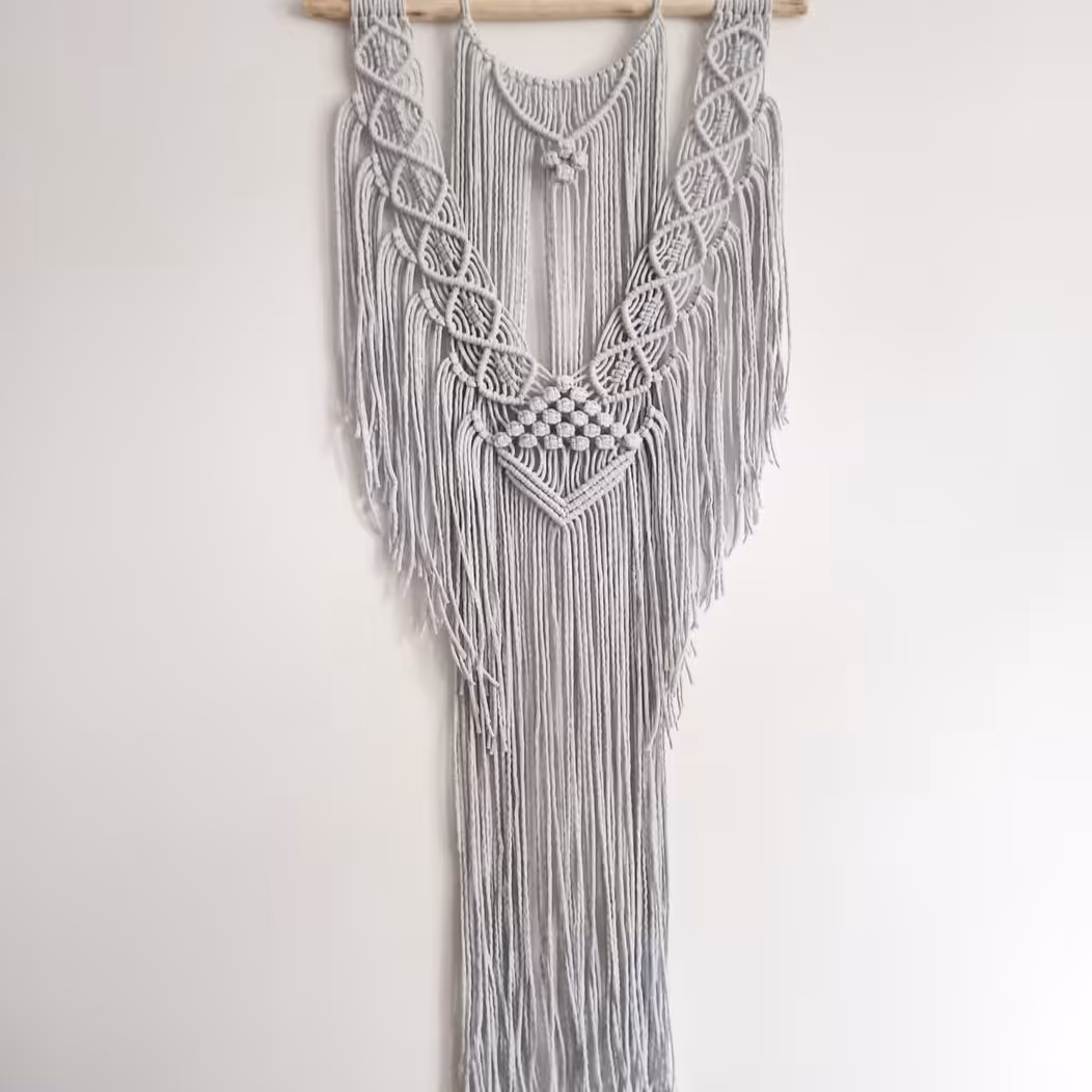 دیوارکوب مکرومه طوسی