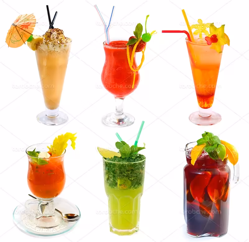 عکس انواع آبمیوه تازه با کیفیت | گرافیک با طعم تربچه