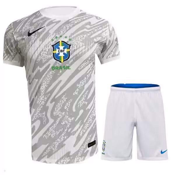 کیت گلری برزیل 2024 ست پیراهن و شورت با لوگوی دوختی و تایلندی