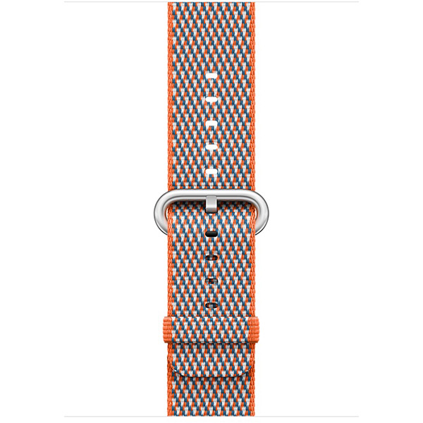 بند اپل واچ 3 نایلون مردانه 42 میلیمتری مدل Spicy Orange Check - Hiappleir