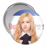 آینه جیبی خندالو مدل رزی بلک پینک Black Pink کد 14371