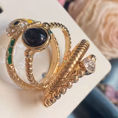 پک انگشتر دخترانه وارداتی اکسسوری خاص و شیک برای کادو تولد