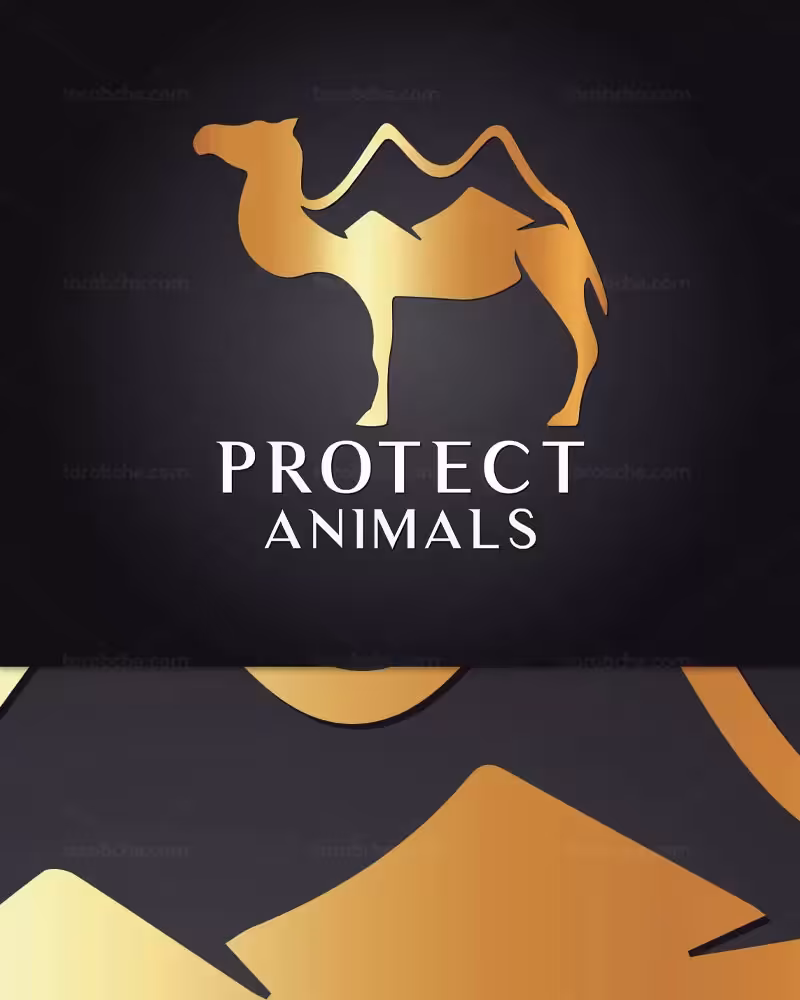 وکتور لوگو شتر صحرا | گرافیک با طعم تربچه