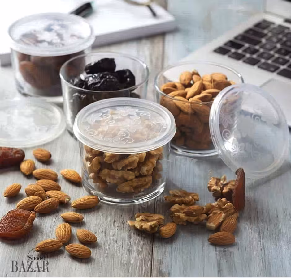 ظرف نگهدارنده با درب سفید جفتی پاشاباغچه کد 42230