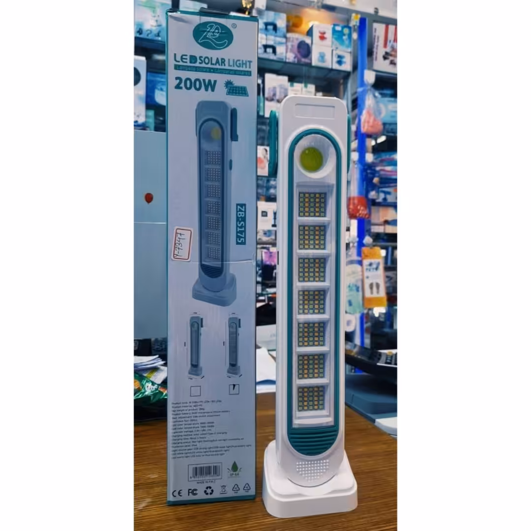 مهتابی شارژی پاوربانک دار با شارژ برقی و خورشیدی