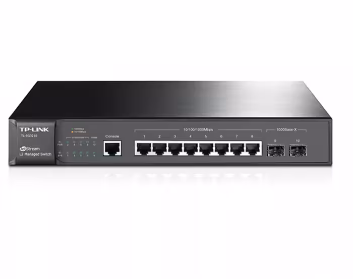 قیمت و خرید سوییچ شبکه مدیریتی 8 پورت   2 پورت SFP تی پی لینک مدل TL-SG3210 | نت ران