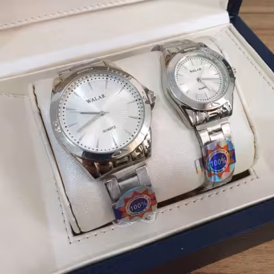 ساعت مچی ست مردانه و زنانه والار بند استیل WALAR