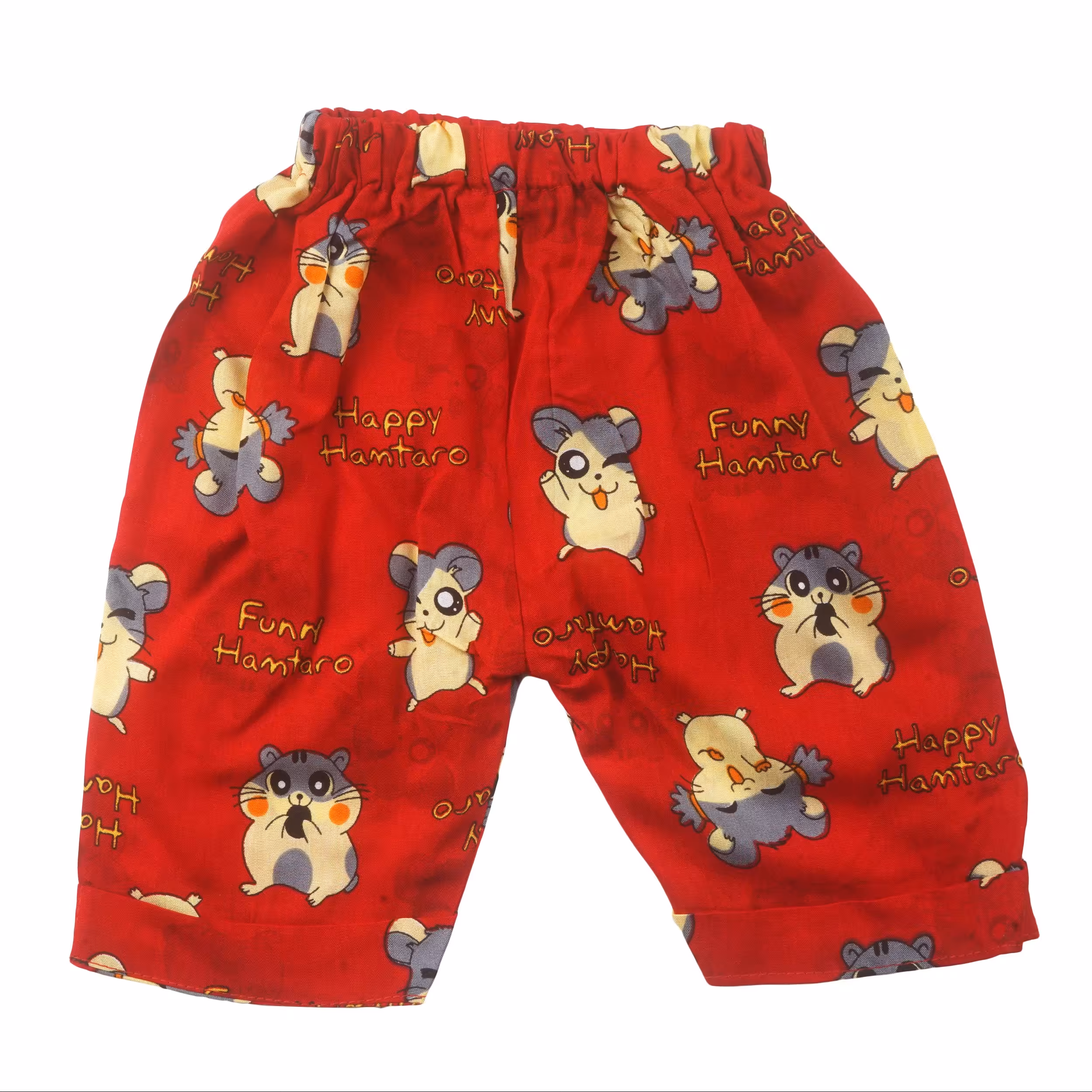 شلوارک نخی پسرانه قرمز مدل موش موشی (1تا4سال)