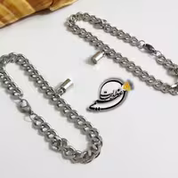 دستبند ست کارتیر زنانه مردانه نقره ای استیل رنگ ثابت درجه یک با آبکاری فوق العاده قوی و کپسول مگنتی طرح دوستی