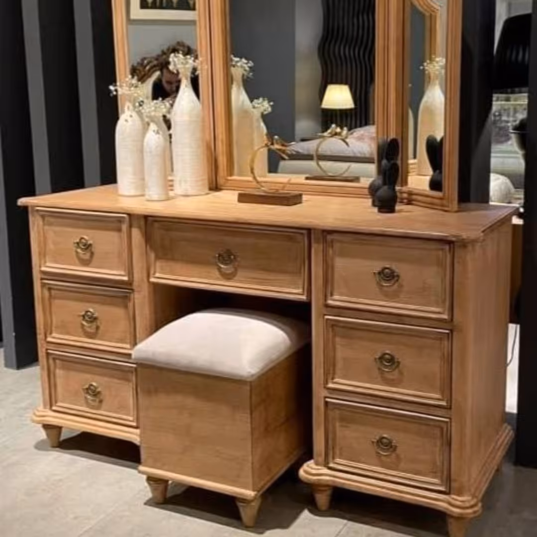 میز آرایش با رنگ چوب 