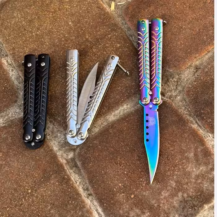 چاقو پروانه ای بالیسانگ مشکی سایز کوچیک