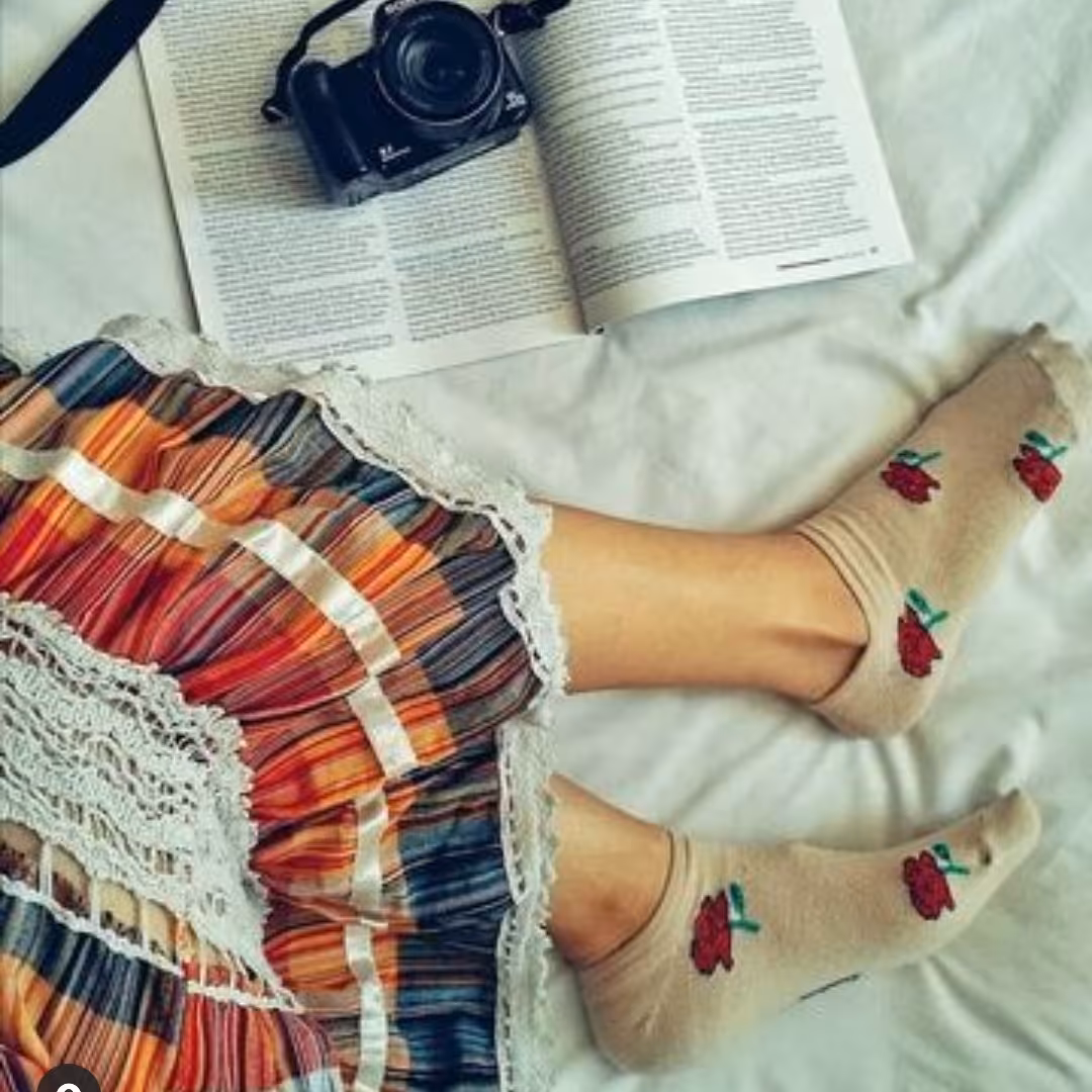 جوراب مچی گل رز