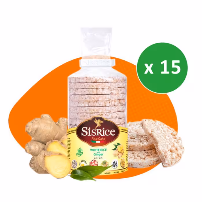 رایس کیک سیس رایس 15 بسته  با طعم زنجبیل