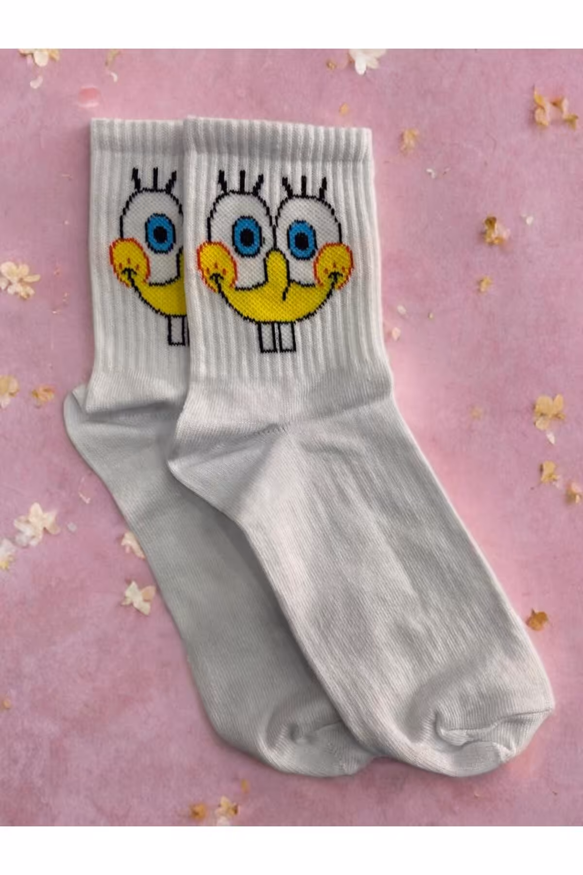 جوراب سفید مردانه و زنانه تنیس کالج 6 قطعه کارتونی Forever