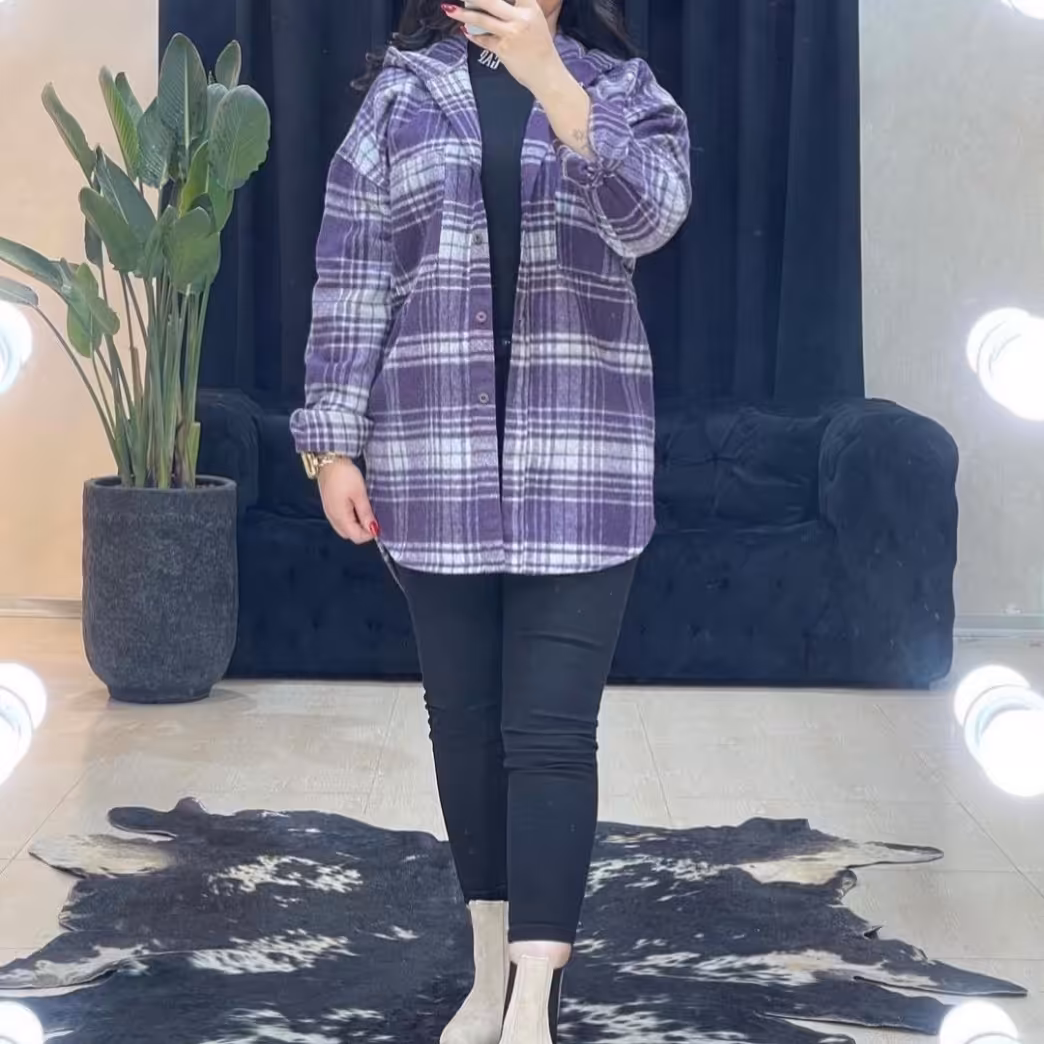 مانتو پشمی چهار خونه 