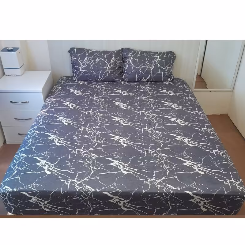 رویه تشک کشدار طرح مرمر  2 دونفره 3تکه سایز بزرگ 180در200