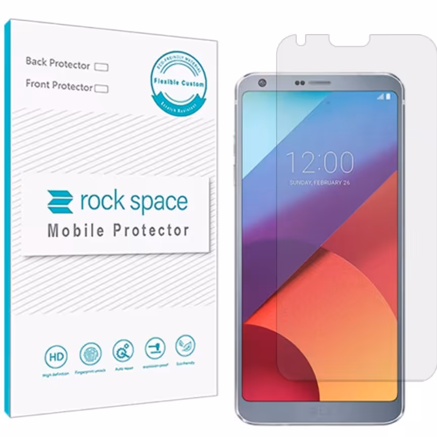 گلس نانو هیدروژل شفاف و ضد ضربه گوشی ال جی G6 برند راک اسپیس     