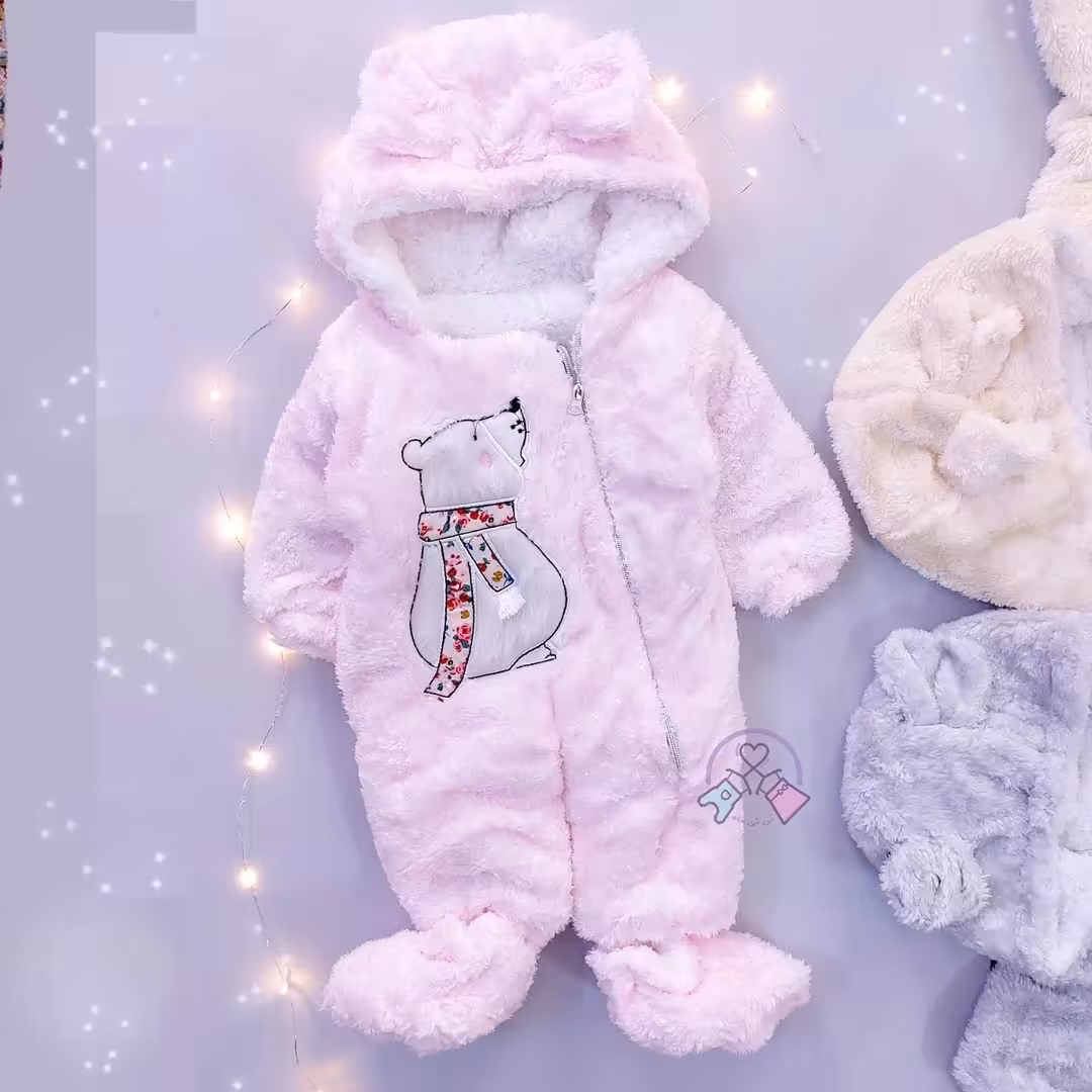 کاپشن سرهمی تدی (خز)نوزادی تا دوسال کیفیت عالیی