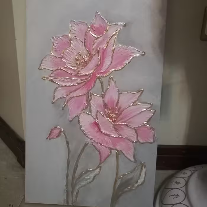 تابلو تکسچر گل بهاری
