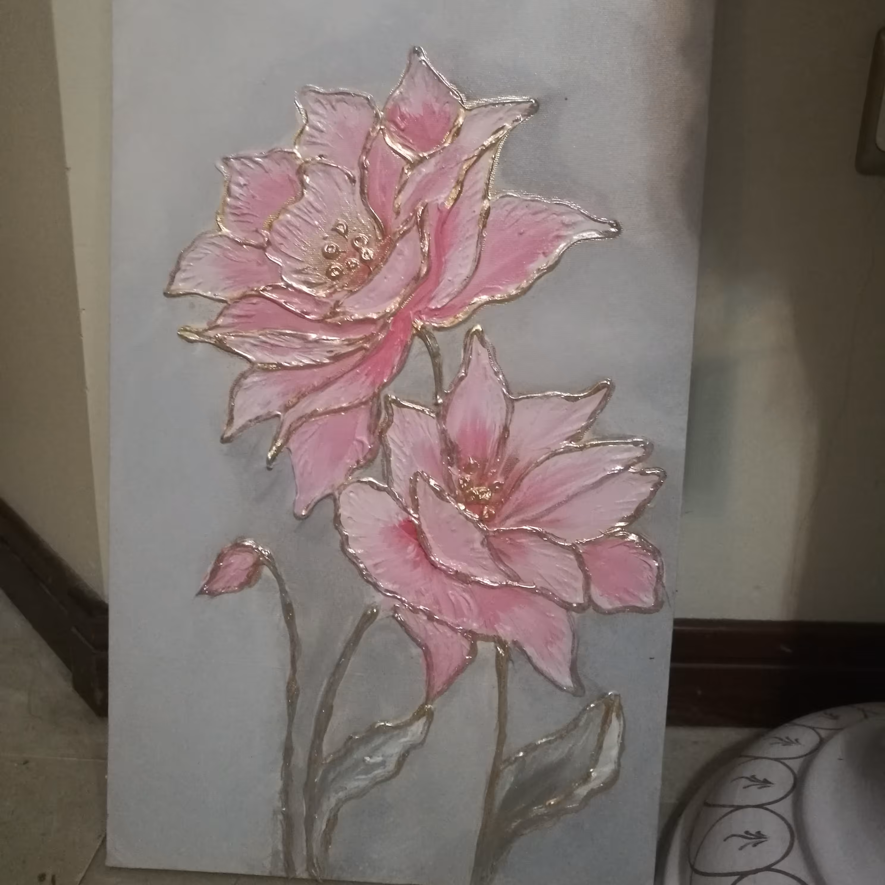 تابلو تکسچر گل بهاری