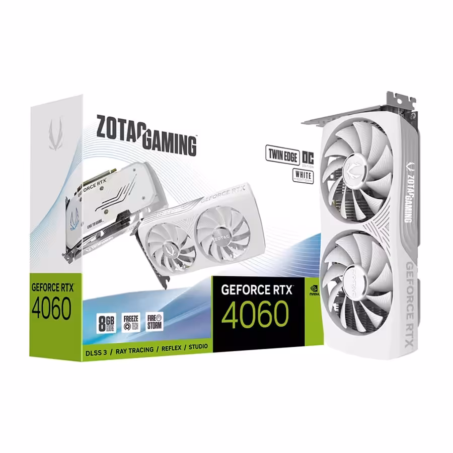 کارت گرافیک زوتاک GeForce RTX 4060 8GB Twin Edge OC White Edition