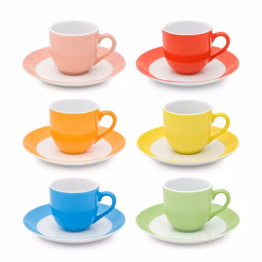 سرویس قهوه خوری چینی زرین ایتالیا اف طرح آلگرو 12 پارچه