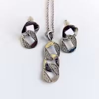 نیم ست نقره زنانه کارتیر عیار925