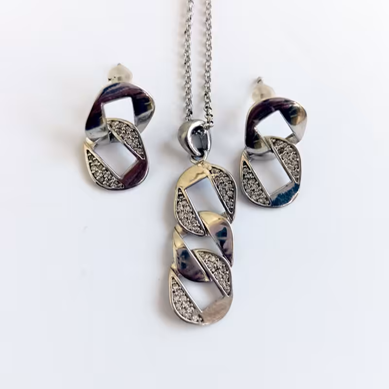 نیم ست نقره زنانه کارتیر عیار925