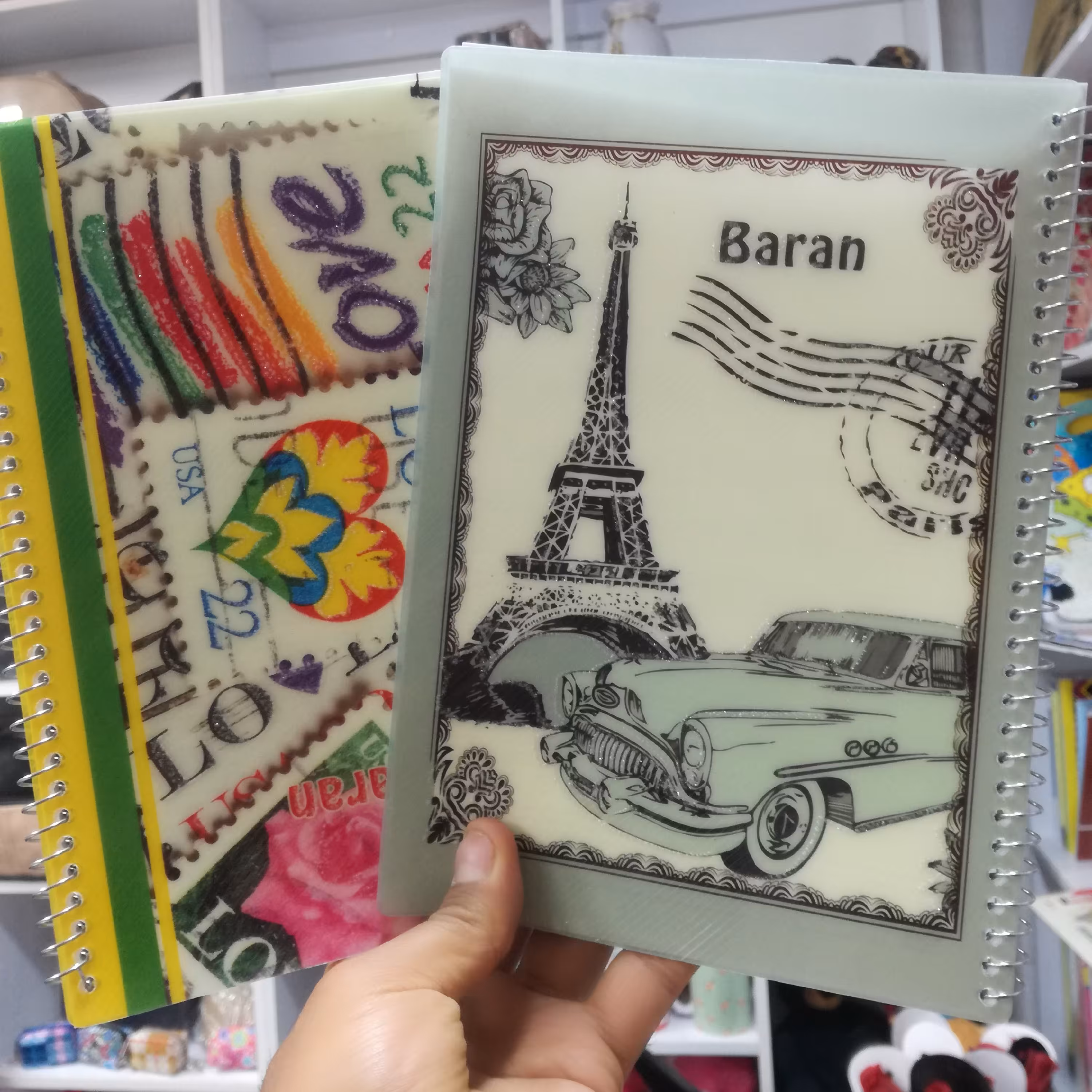 دفتر 4 خط انگلیسی سیمی جلد طلقی