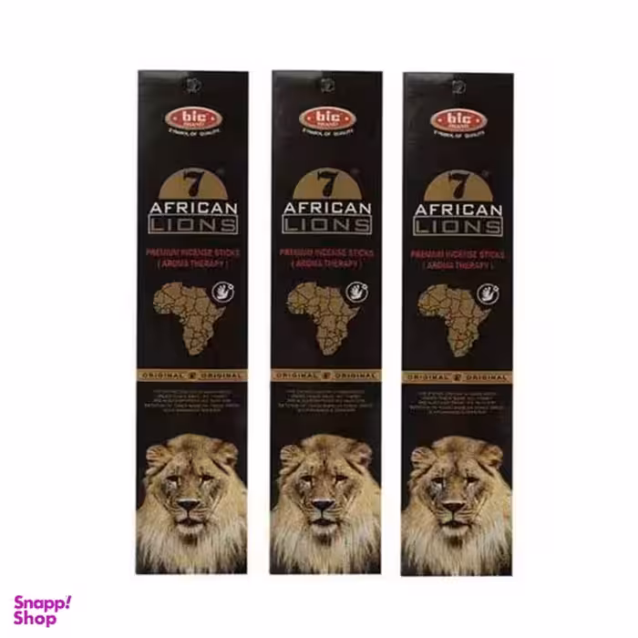 عود بیک  مدل 7 شیر آفریقایی مجموعه سه عددی