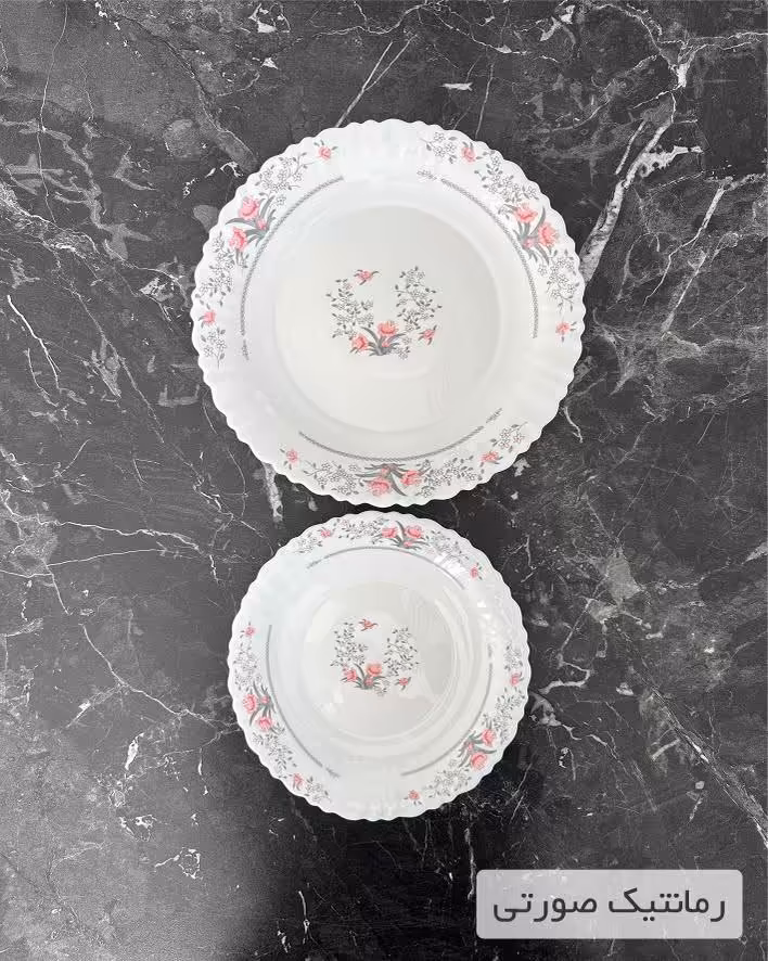 سرویس غذاخوری آرکوپال 6 نفره طرح رمانتیک صورتی گلدن اپال