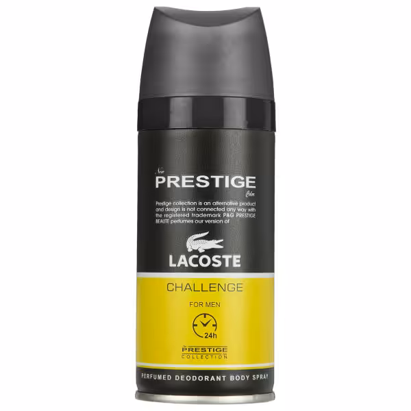 اسپری خوشبو کننده بدن مردانه پرستیژ مدل Lacoste Challenge حجم 150 میلی لیتر
