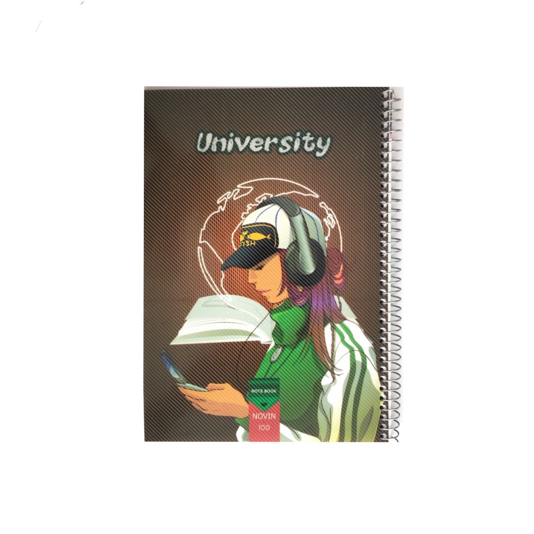 دفتر سیمی 100 برگ طرح university