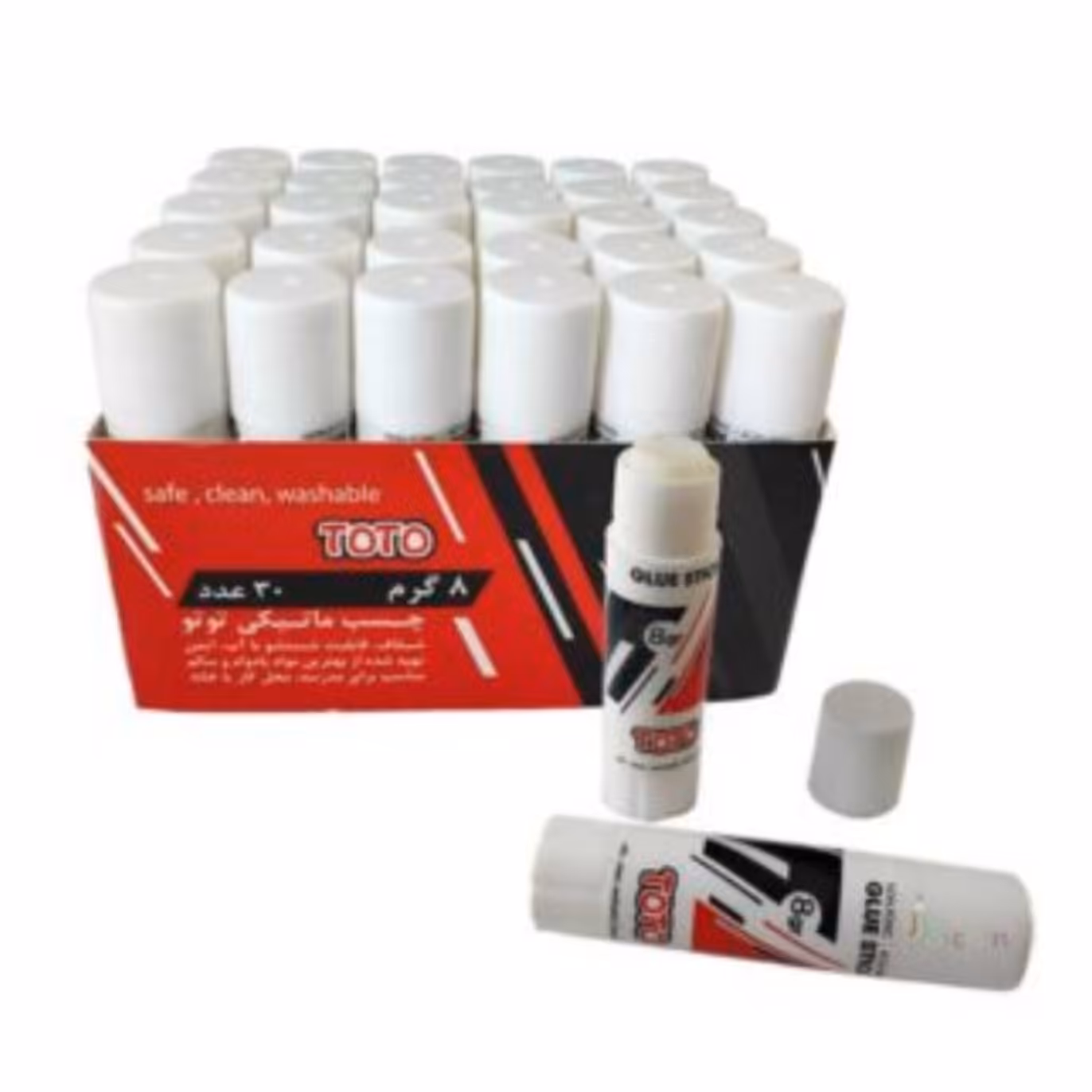 چسب ماتیکی 8 گرم توتو بسته 30 عددی