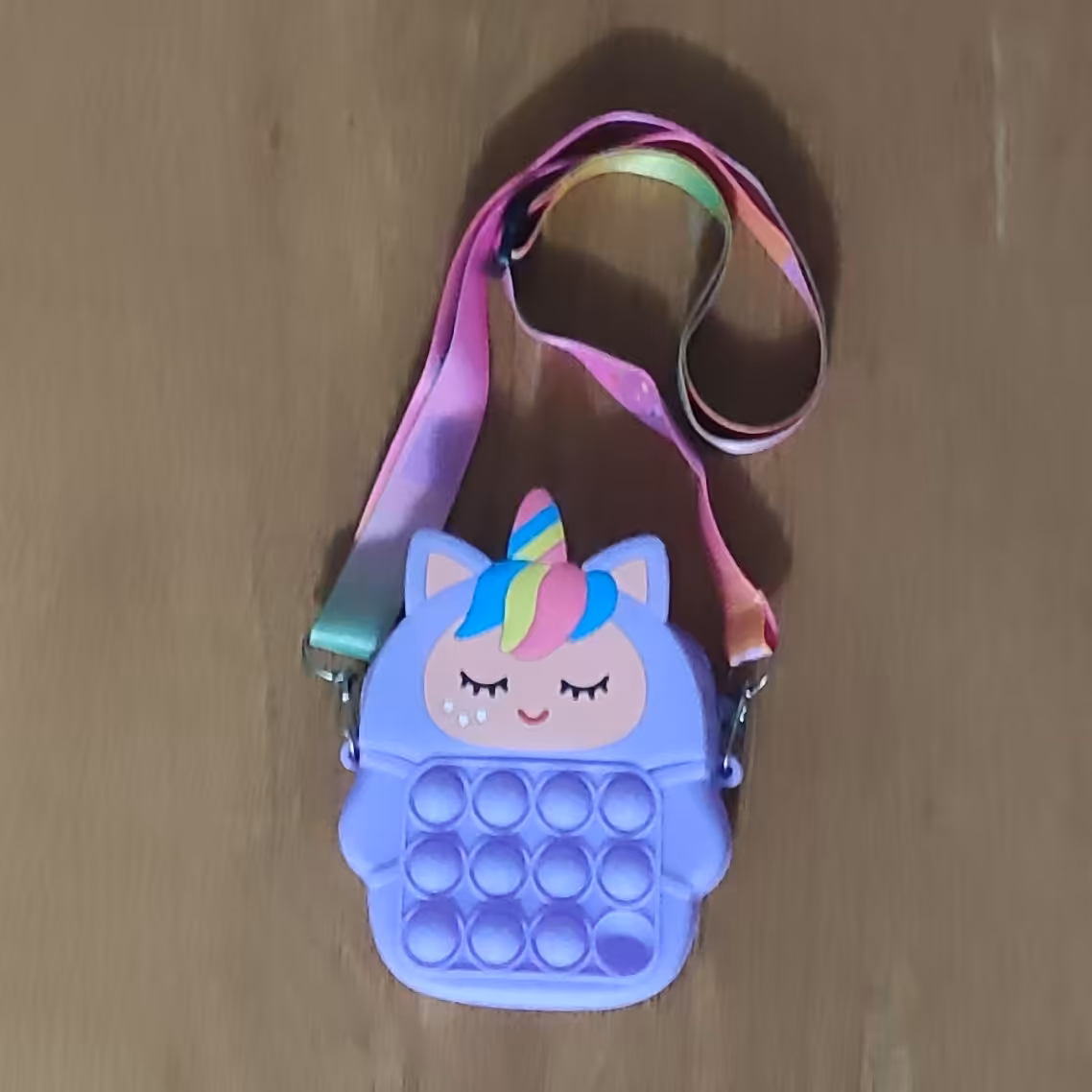کیف سلیکونی پاپیتی دخترانه طرح فانتزی یونی کورن 4، کیف سیلیکونی، کیف پاپیت دار، کیف دخترانه ضد استرس