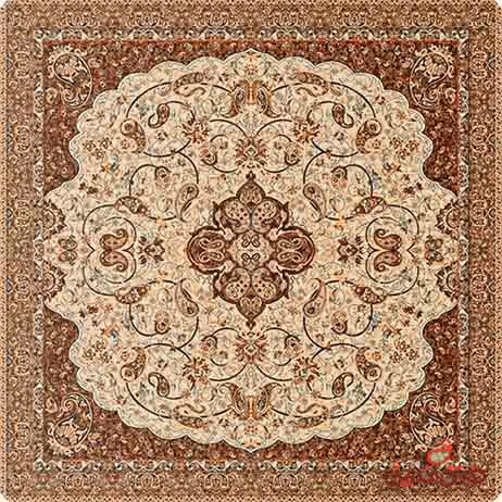 رومیزی مربع ترمه طرح شاه عباسی کد 688