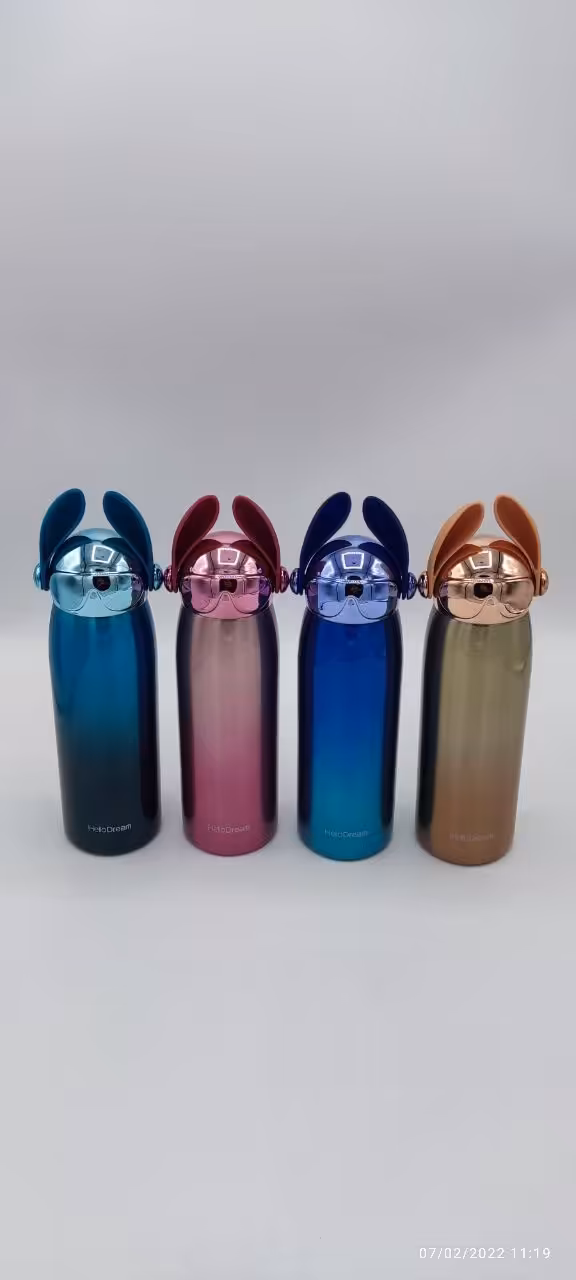 فلاسک رنگه گوش چرمی خوابیده 300  میل h2210